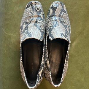 Snake skin loafers